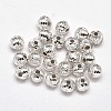 Fancy Cut 925 Sterling Silver Round Beads STER-F012-09A-2