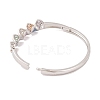 Brass Pave Colorful Cubic Zirconia Hinged Bangles for Women BJEW-S147-32P-C-3