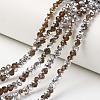 Electroplate Transparent Glass Beads Strands EGLA-A034-T3mm-M20-1