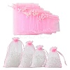 30Pcs 4 Styles Rectangle Organza Bags Jewellery Storage Pouches Wedding Favour Party Mesh Drawstring Gift OP-FS0001-01B-4