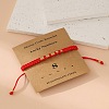 Morse Code Style Stainless Steel Braided String Bracelets for Woman Men PW-WGCCBF0-08-1