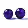 Handmade Silver Foil Glass Beads FOIL-R054-10mm-11-3
