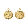 Ion Plating(IP) 304 Stainless Steel Pendant Cabochon Settings STAS-L268-012G-2
