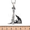 Viking Style Titanium & 304 Stainless Steel Pendant Necklaces NJEW-C066-11P-3