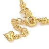 2.5mm Brass European Style Round Snake Chain Bracelets for Jewelry Making BJEW-P338-01G-3