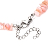 Dyed Natural Freshwater Shell Nuggets Beaded Necklaces NJEW-JN05488-04-5