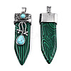 Synthetic Malachite Pendants G-S292-05C-3