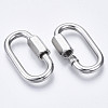 Tarnish Resistant 304 Stainless Steel Screw Carabiner Lock Charms STAS-N087-25A-01-3