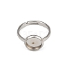 304 Stainless Steel Cuff Ring Components STAS-D372-05P-01B-2