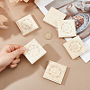 Square Wood Carved Floral Decorative Blocks WOOD-WH0124-160A-3