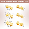 120Pcs 3 Styles Brass Bolo Tie Slides Clasp Accessories KK-PH0011-01-5