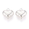 925 Sterling Silver Heart Charms STER-N017-27S-2