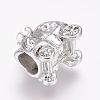 Alloy Large Hole European Beads LS-X-MPDL-P002-08-3