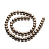 Electroplated Non-magnetic Synthetic Hematite Bead Strands X-G-E304-51-6mm-2
