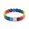 Tile Elastic Bracelets BJEW-K004-15-2