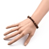 Unisex Natural Wood Beaded Stretch Bracelets Sets BJEW-JB05463-9