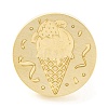 Golden Tone Round Wax Seal Brass Stamp Heads AJEW-Z034-01G-10-2