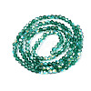 AB Color Plated Transparent Glass Beads Strands GLAA-G127-01P-3