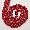 Baking Paint Transparent Glass Bead Strands GLAA-S031-4mm-14-2