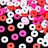 Handmade Polymer Clay Beads Strands CLAY-R089-6mm-T02B-10-2