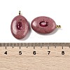 Natural Rhodonite & Cubic Zirconia Pendants X-G-Z076-01G-06-3