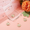 6Pcs Brass Micro Pave Clear Cubic Zirconia Pendants KK-BBC0004-78-6