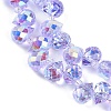 Electroplate Glass Beads Strands EGLA-D030-17V-2