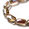 Transparent Electroplate Glass Beads Strands EGLA-F150-HP02-3