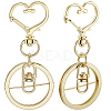 18Pcs Alloy Swivel Keychain Clasps KEYC-SP0001-48B-G-6