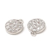 Brass Micro Pave Cubic Zirconia Charms KK-E071-12P-3