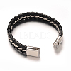 Unisex Braided Leather Cord Bracelets BJEW-L542-19P-2
