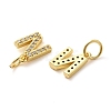 Brass Micro Pave Cubic Zirconia Pendants KK-M273-02G-N-2