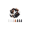 42Pcs 7 Colors Resin Buttons BUTT-GA0001-23-8