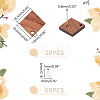 30Pcs Camel Natural Wood Stud Earrings EJEW-UN0002-33B-3