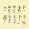 10Pcs 10 Styles Tibetan Style Alloy European Dangle Charms PALLOY-FZ00003-6