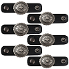 6Pcs Alloy with Imitation Leather Scarf Clips AJEW-CL0004-82A-1