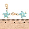 Alloy Enamel European Dangle Charms AL-CBAC2D3-01G-01-3