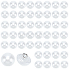 50Pcs 1-Hole Brass ABS Plastic Imitation Pearl Shank Buttons KY-CY0001-17-1