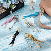 Nylon Thread Keychain with Cross and Evil Eye Charm KEYC-PH01519-5