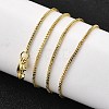 1MM Brass Box Chain Necklaces NJEW-M108-11G-5
