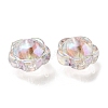 UV Plating Rainbow Iridescent Acrylic Beads OACR-A014-03D-2