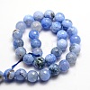Dyed Natural Agate Faceted Round Beads Strands X-G-E320C-10mm-03-2