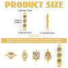 20Pcs 5 Styles Brass Pave Clear Cubic Zirconia Links Connector Charms KK-FS0002-05-2