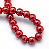 Baking Painted Pearlized Glass Pearl Round Bead Strands X-HY-Q003-10mm-51-4