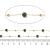 Natural Jade & 304 Stainless Steel Beads Link Chains CHS-K021-08A-08-3