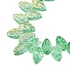 Electroplate Transparent Glass Beads Strands EGLA-N056-03A-11-3
