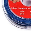 2-Ply Round Waxed Cotton Thread Cords YC-T004-01A-19-2