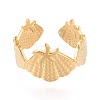 Adjustable Ion Plating(IP) 304 Stainless Steel Cuff Rings for Women RJEW-N052-01G-2