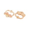 Light Gold Plated Alloy Enamel Pendants FIND-Q100-07KCG-3