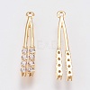 Brass Micro Pave Cubic Zirconia Charms KK-A144-012G-2